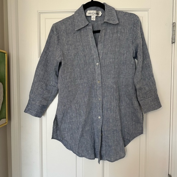 Sara Campbell 100% Linen Button Down - Picture 2 of 7